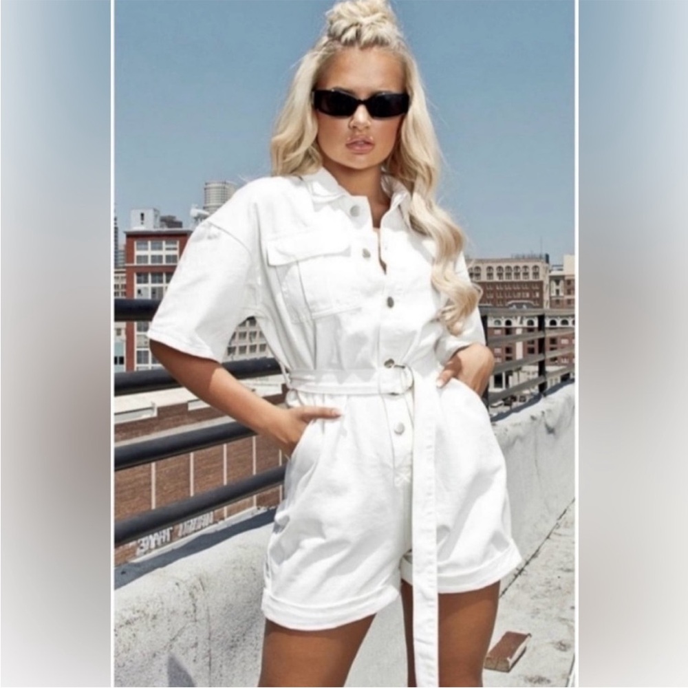 Avec Les Filles White Romper Size S